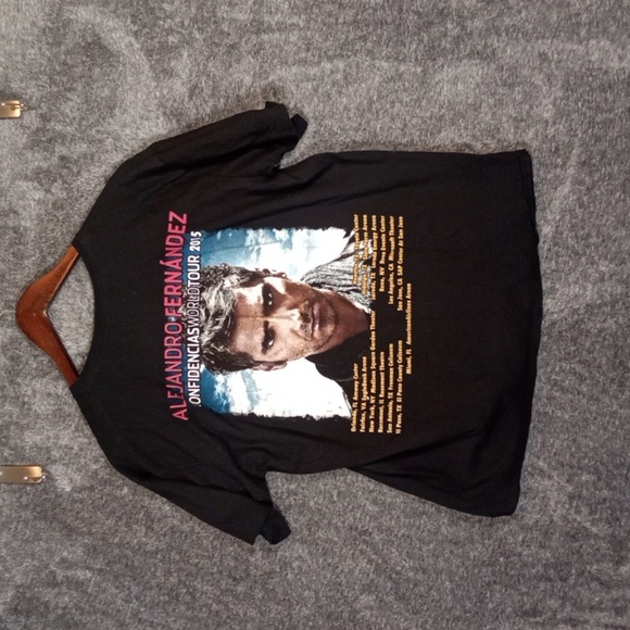 Alejandro Fernández Tee Confidencias World Tour 2015 Short Sleeve Women XL - Picture 3 of 6